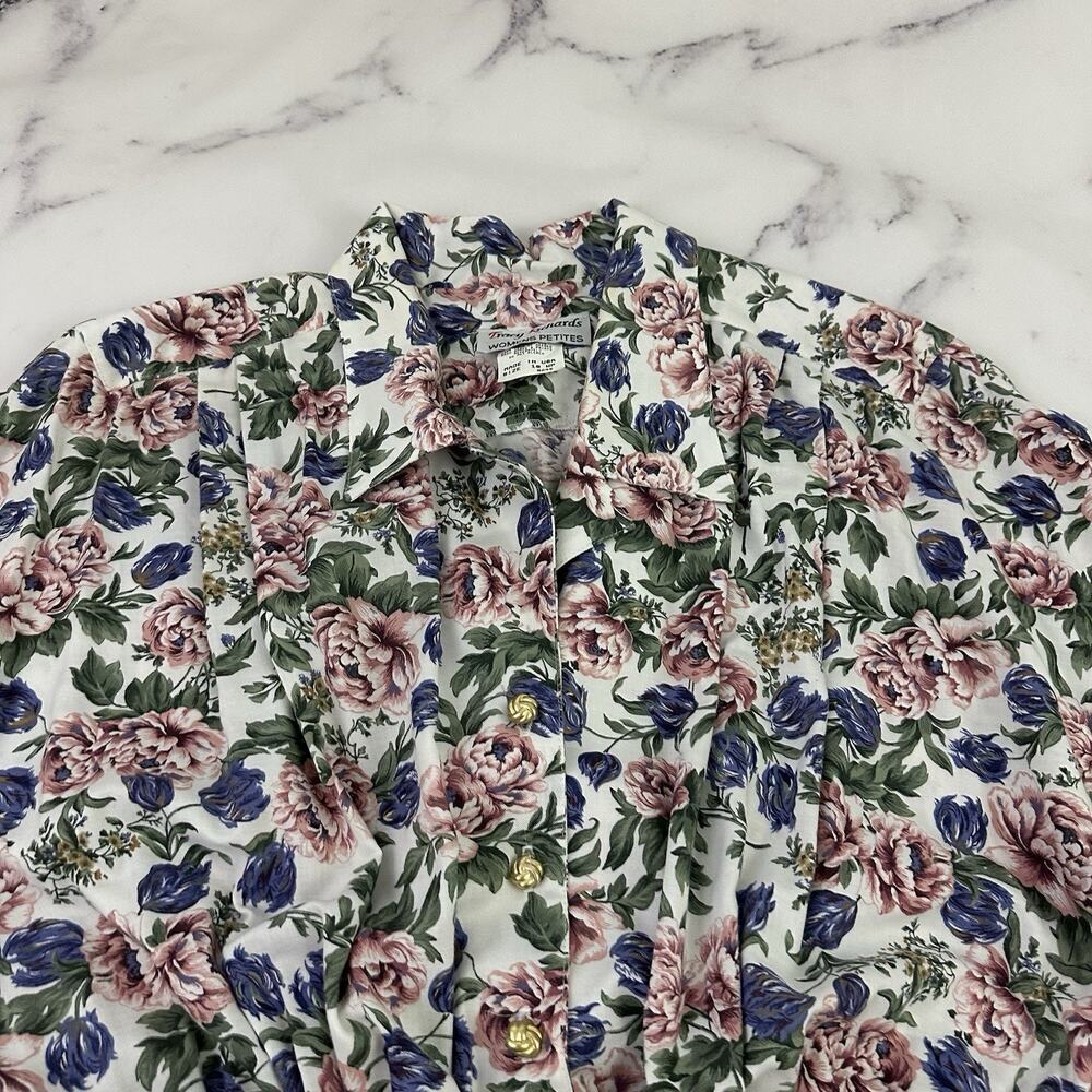 Tracy Richards Womens Vintage 90s Maxi Shirt Dress Size 18 WP Pink Blue Floral - Picture 2 of 12